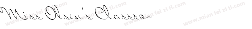Miss Olsen’s Classro字体转换